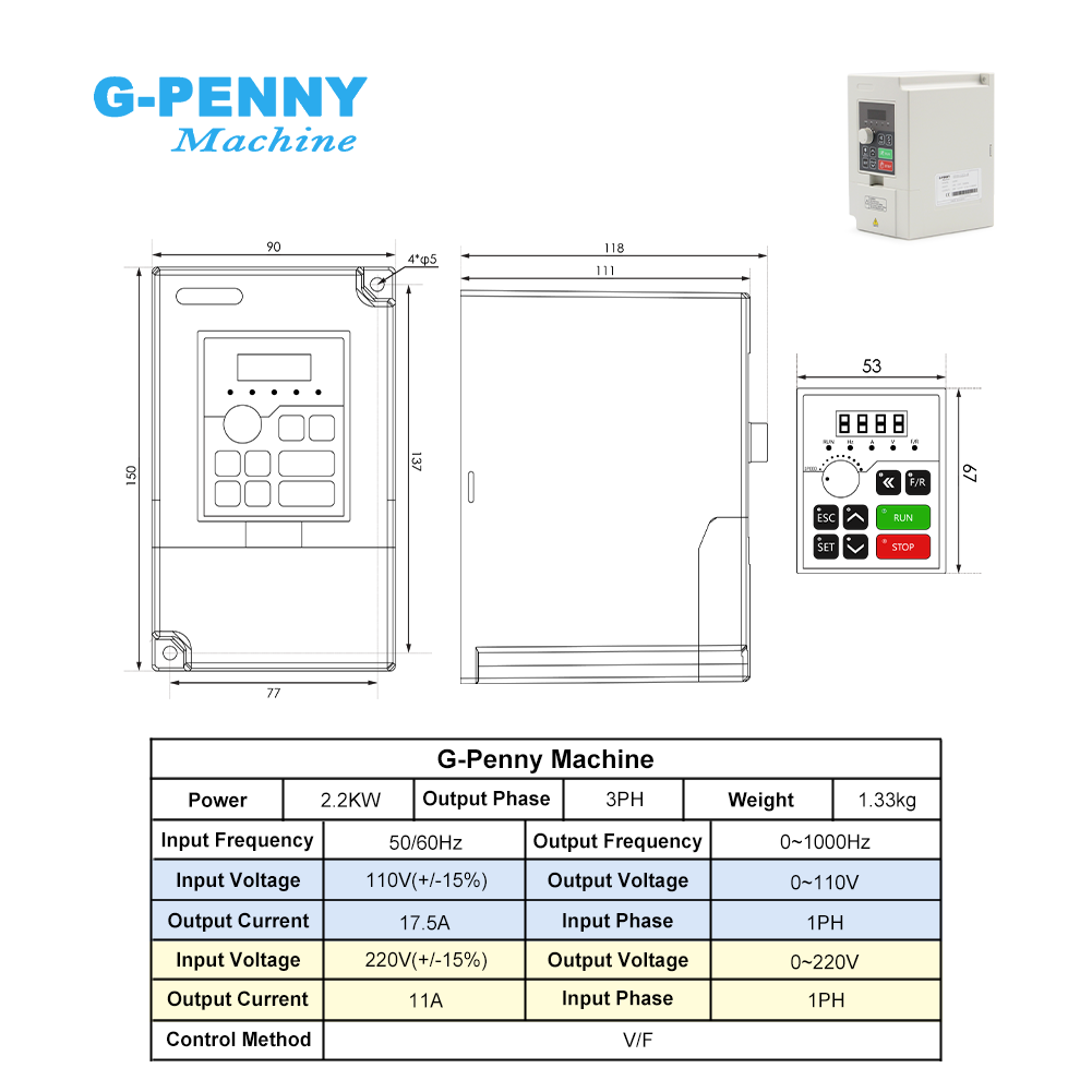 Motore Mandrino CNC G-Penny 2. - 2.2Kw Water Cooled Spindle Kit Vfd recensione e prezzo